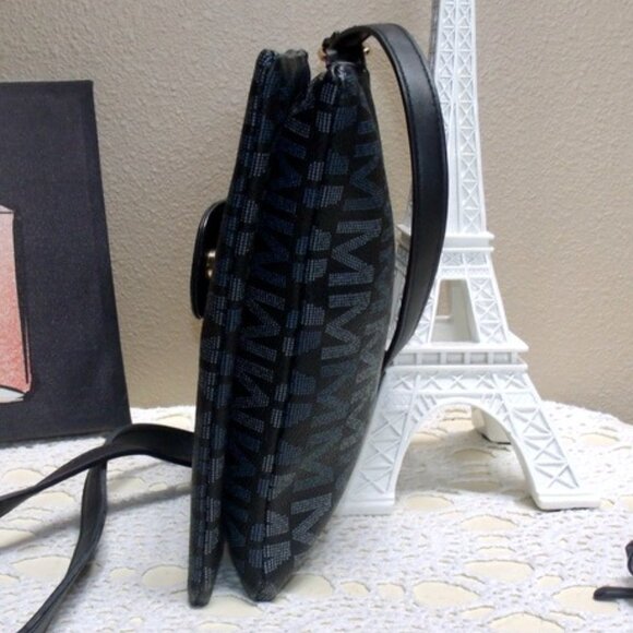 MKF Collection by Mia K Crossbody Vegan Faux Leather Bag Navy Blue - Picture 4 of 9